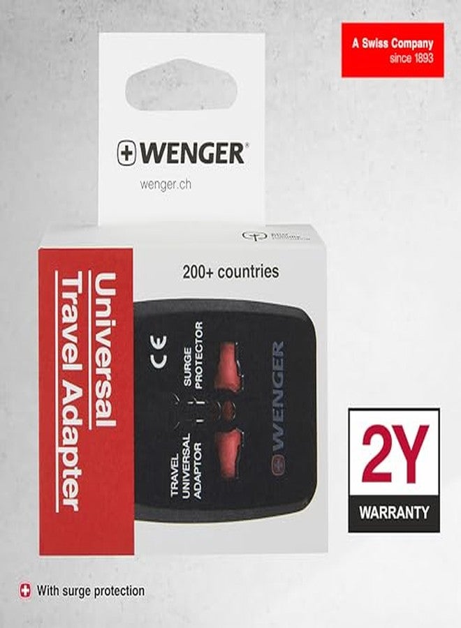 Wenger Universal Travel Adapter for Global Travel, Black, Blend of Style & Function, Swiss Designed (604551) - Image 4