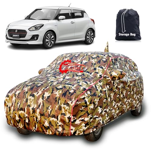 Slamio Waterproof Car Body Cover for Maruti Swift 2011-2017 Model, with Mirror & Antenna Pocket, All Weather Protection, UV Resistant & Dust Proof, Triple Stitch, Custom Fit - Image 1