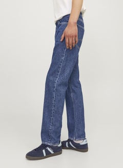 JACK & JONES Jjichris Jjoriginal Am 483 Mid Wash Stright Fit Jeans  - Image 3