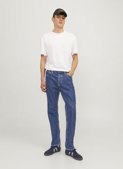 JACK & JONES Jjichris Jjoriginal Am 483 Mid Wash Stright Fit Jeans  - Image 5