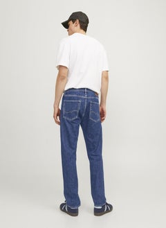 JACK & JONES Jjichris Jjoriginal Am 483 Mid Wash Stright Fit Jeans  - Image 2
