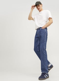 JACK & JONES Jjichris Jjoriginal Am 483 Mid Wash Stright Fit Jeans  - Image 4