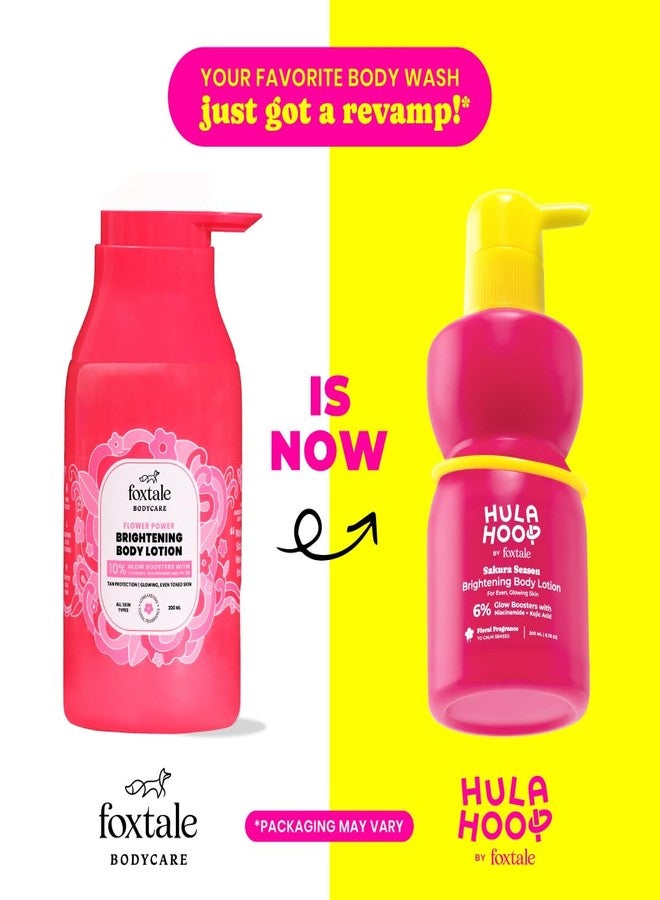 foxtale Hula Hoop Brightening Body Lotion by Foxtale| Niacinamide + Kojic Acid + SPF30 | Moisturizes, Brightens, & Even Tones Skin | Prevents Tanning & Sun Damage | Light & Grease-Free | 200ml - Image 2