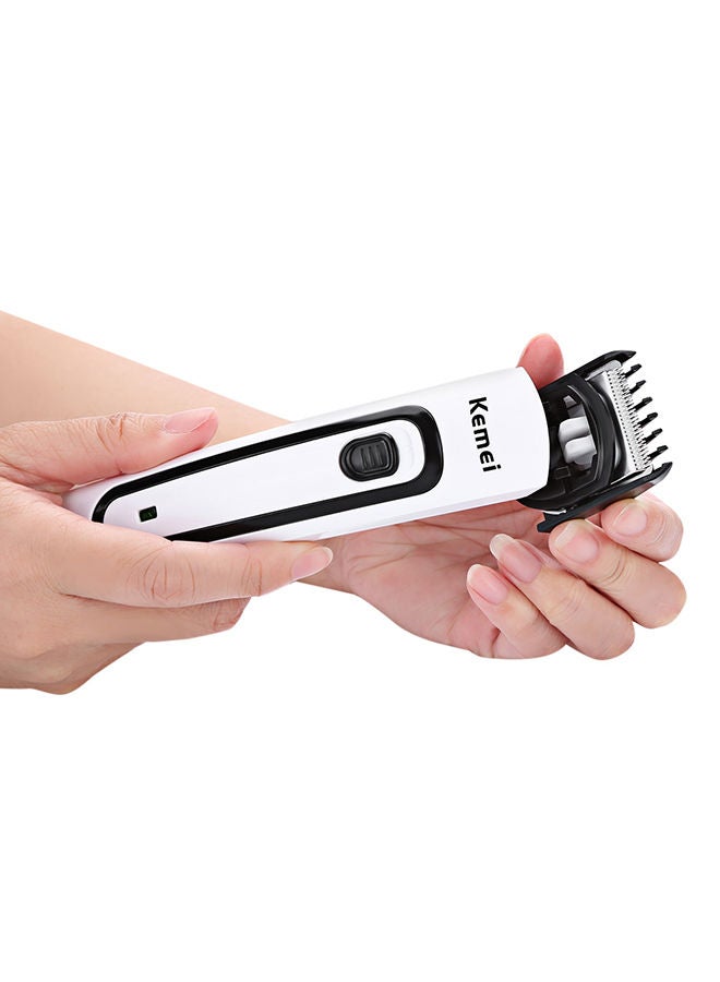 NIBEMINENT Electric Rechargeable Dual-Use Stainless Steel Hair Clipper Km - 2169 White - Image 4
