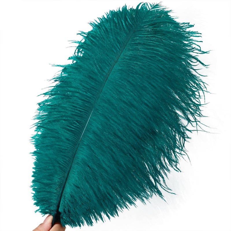 Soarer Teal Ostrich Feathers Bulk - 30Pcs 8-10Inch Feathers For Festival Party Table Centerpieces Floral Arrangements And Diy Crafts(Teal) - Image 2