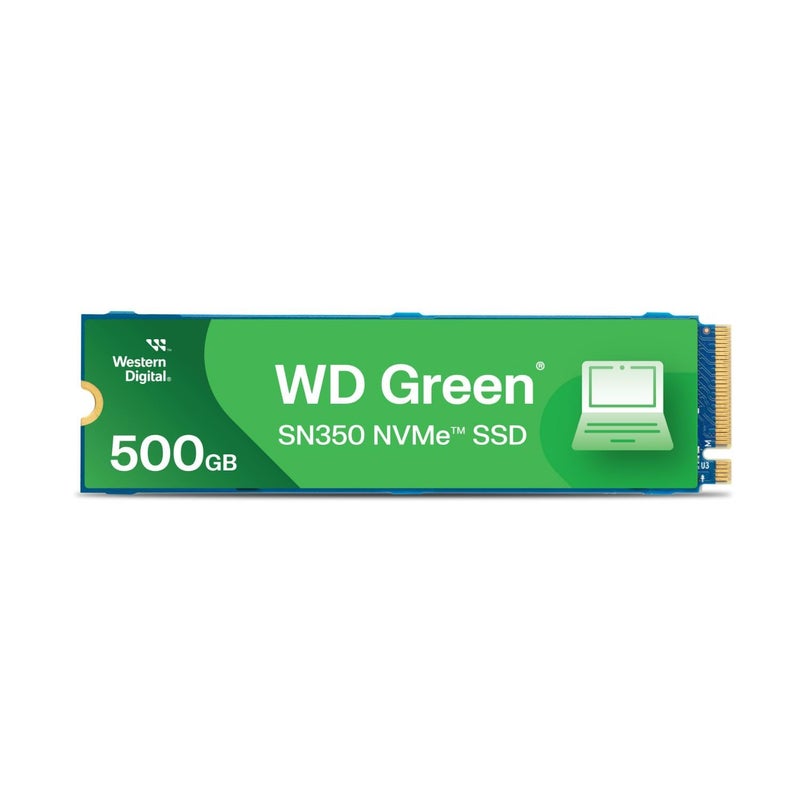 Western Digital WD Green SN350 NVMe 500GB, Upto 2400MB/s, 3 Y Warranty, PCIe Gen 3 NVMe M.2 (2280), Internal Solid State Drive (SSD) (WDS500G2G0C) - Image 1