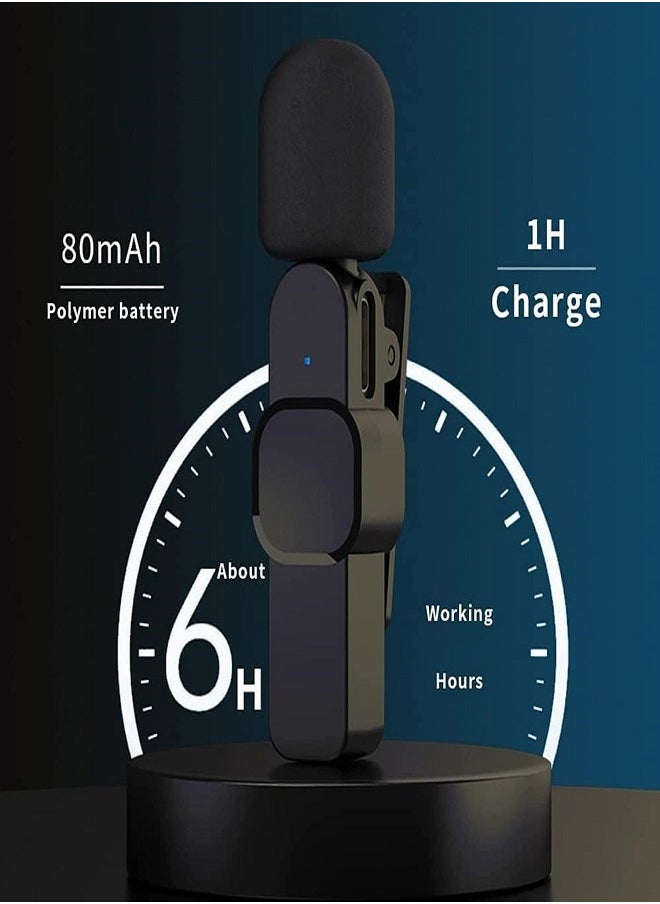 Generic - K9 Wireless Microphone Dual Omnidirectional Recording Clip Mic with Receiver for Type-C Lightning Camera Laptop for Vlogging YouTube Online Class Zoom Call - Image 1