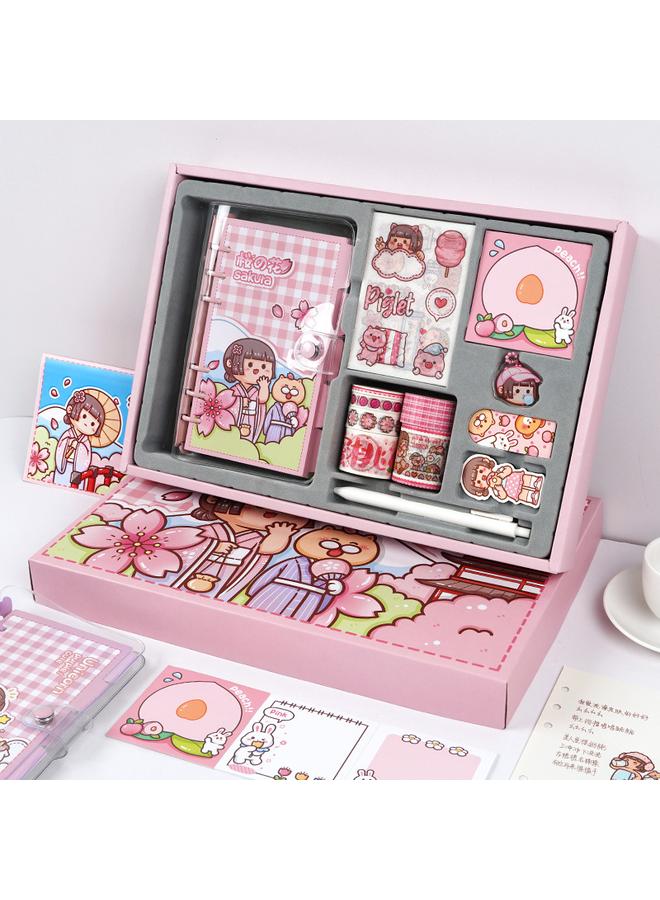 Bluejw Small Mashu Hand Account Book Ins Style Student Gift Creative Book Suit Gift Box Cute Girl's Heart Hand Account - Image 3