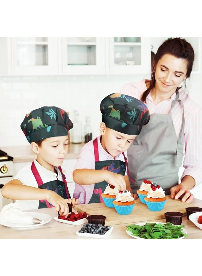 Anpro Complete Kids Cooking and Baking Set - 27 Pcs Includes Aprons for Girls, Chef Hat, Mitt & Utensil to Dress Up Chef Costume Career Role Play for 3-7 Years Boys - Image 1