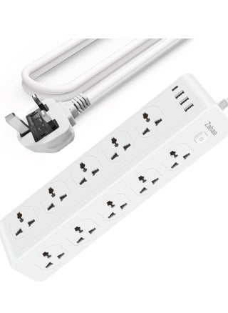 Universal Extension Cord with 10 Plugs, 3 USB Ports and 1 USB C, Surge Protection Power Strip with 1 USB C, Extension Lead with 10 Sockets - pzsku/ZE053D2FCAC71CAA39B8AZ/45/_/1710893741/afc418bb-8297-4a50-9e1c-7bdfaab7040a