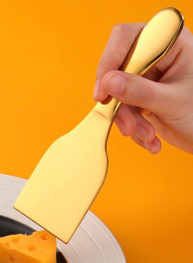 MBBITL 6-Piece Gold Cheese Knife Set Stainless Steel Cheese Cutter Fork Slicer Spreaders Tool - Image 3