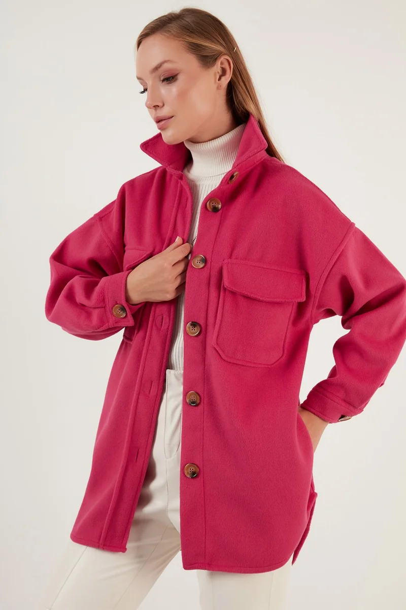 Lela Pocketed Oversize Winter Shirt Jacket Women's Shirt Jacket 42190456