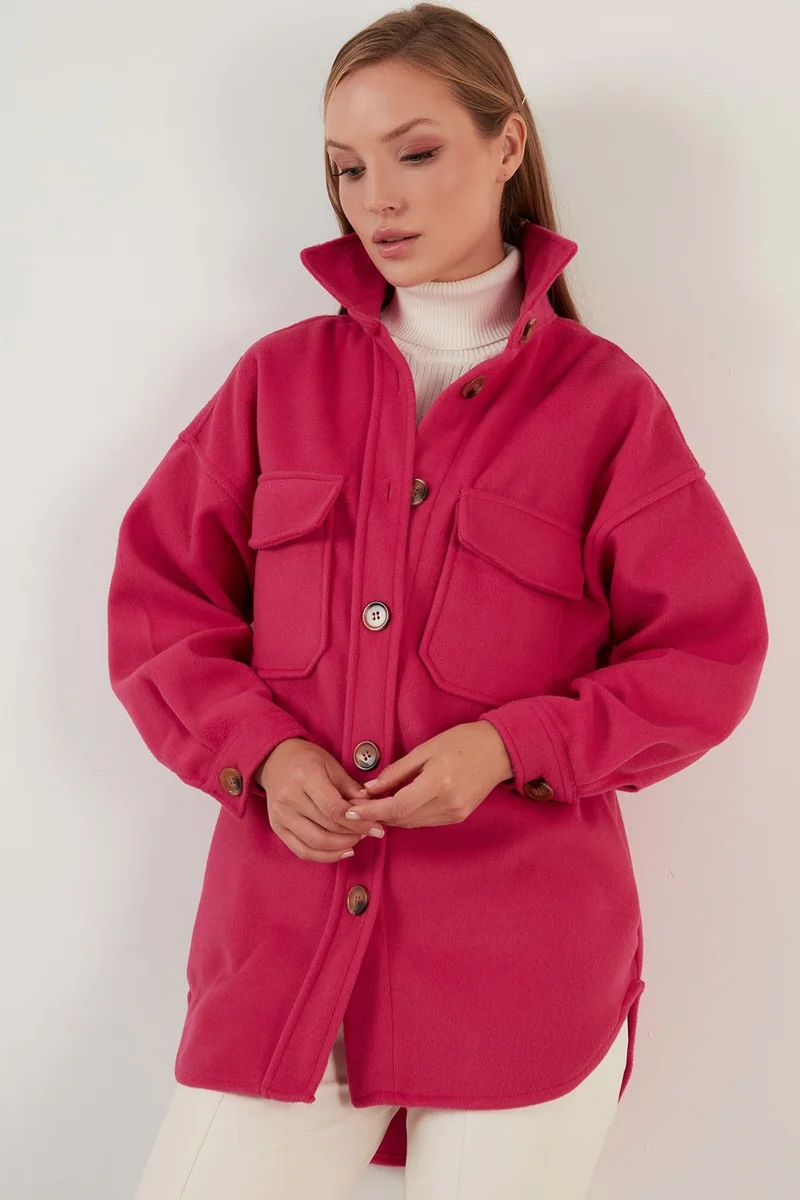 Lela Pocketed Oversize Winter Shirt Jacket Women's Shirt Jacket 42190456
