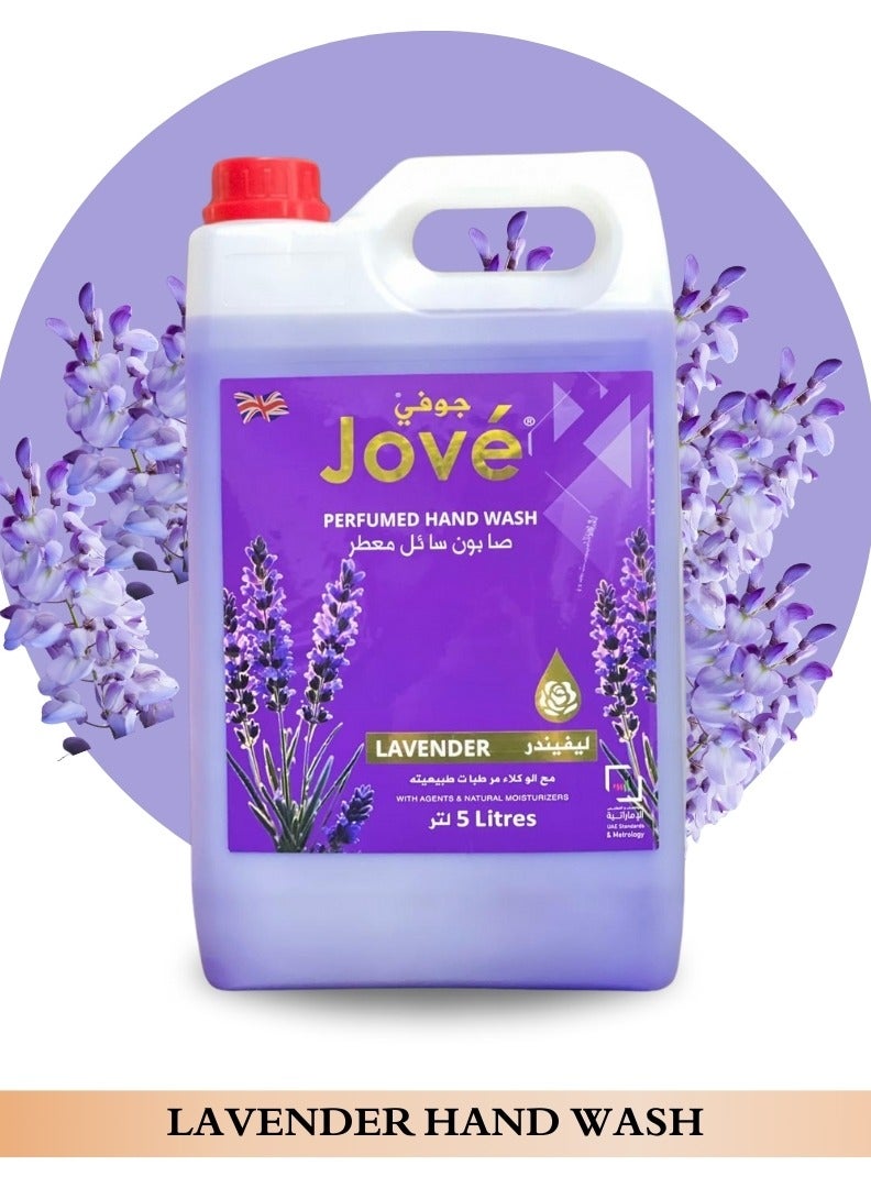 Jove Premium Lavender Hand Wash - 5L, Gentle on Skin, Refreshing Lavender Scent, Anti-Bacterial & Moisturizing Formula - Image 2