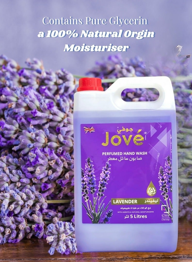 Jove Premium Lavender Hand Wash - 5L, Gentle on Skin, Refreshing Lavender Scent, Anti-Bacterial & Moisturizing Formula - Image 4