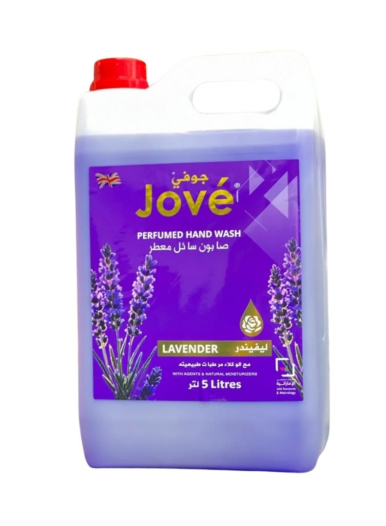 Jove Premium Lavender Hand Wash - 5L, Gentle on Skin, Refreshing Lavender Scent, Anti-Bacterial & Moisturizing Formula - Image 1