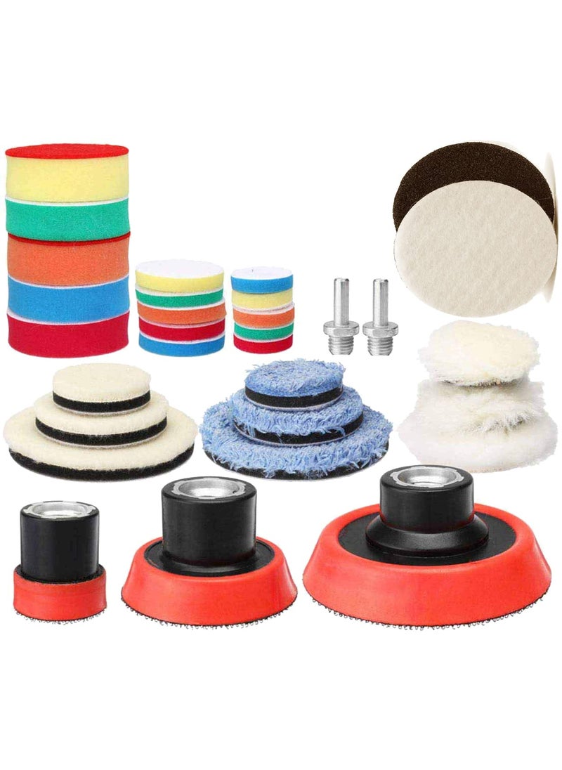 DIY Crafts DIY Crafts With 5x Fur 5x Felt Pads 2 inch Kit 915x Polishes Set 123 Inch Drill Buffing Buffer Pad Polishing Pad Mix Size Kit M14 Backing Pad Adapter P With 5x Fur 5x Felt Pads 2 inch Kit  - Image 1