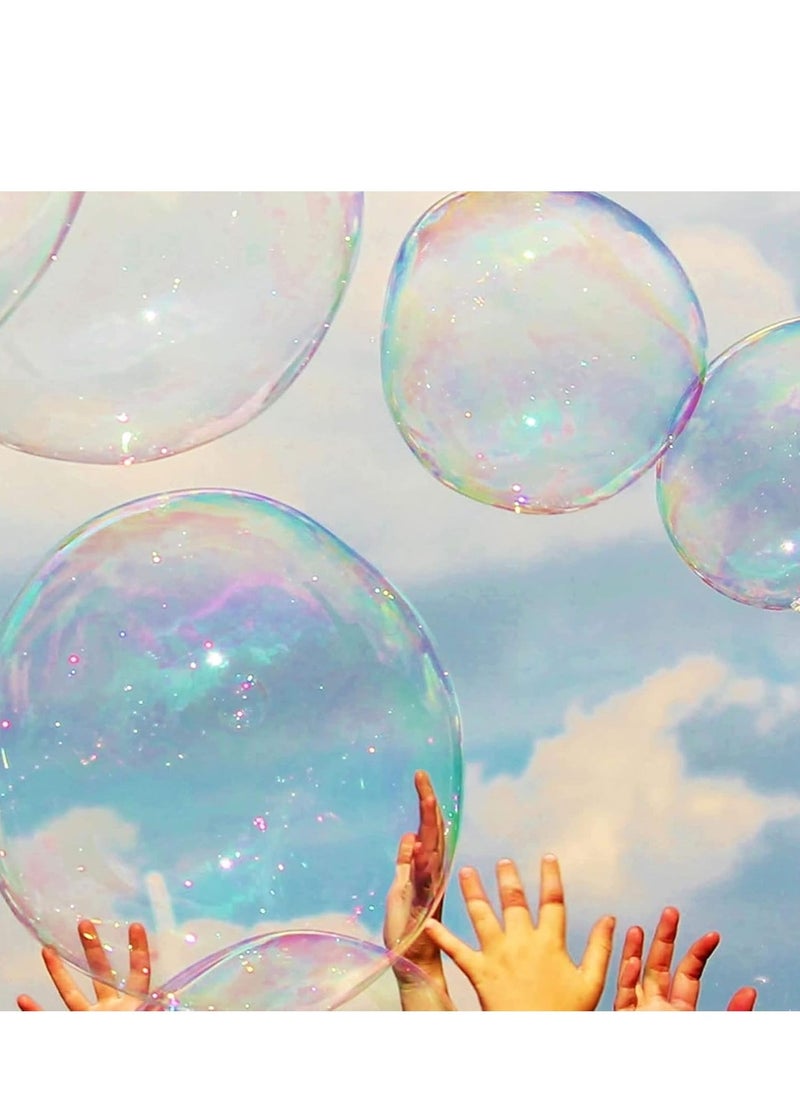 Colour 20PCS Blow Plastic Bubbles Toy Set, Large Bubble Balloons Bubble Blowing Products Collection Kid-Friendly Bubble Blowing Toys for Kids Outside Party Birthday Gift Toddler Outdoor Toys - Image 5