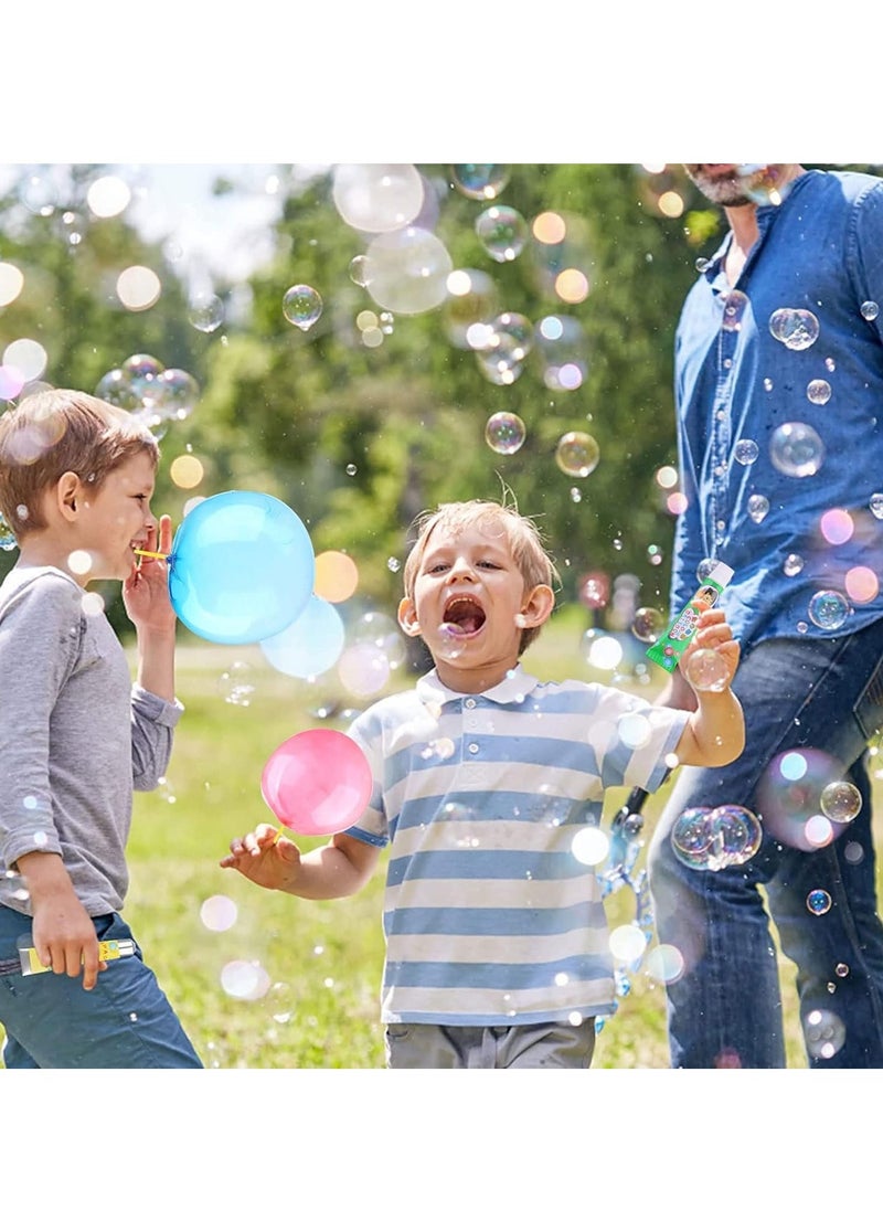 Colour 20PCS Blow Plastic Bubbles Toy Set, Large Bubble Balloons Bubble Blowing Products Collection Kid-Friendly Bubble Blowing Toys for Kids Outside Party Birthday Gift Toddler Outdoor Toys - Image 2