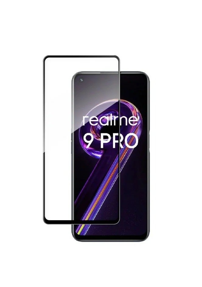 حماية شاشة لجهاز Realme 9 Pro، واقي زجاجي مقسى 5D بصلابة 9H، خالي من الفقاعات، واقي شاشة HD واضح لجهاز Realme 9 Pro