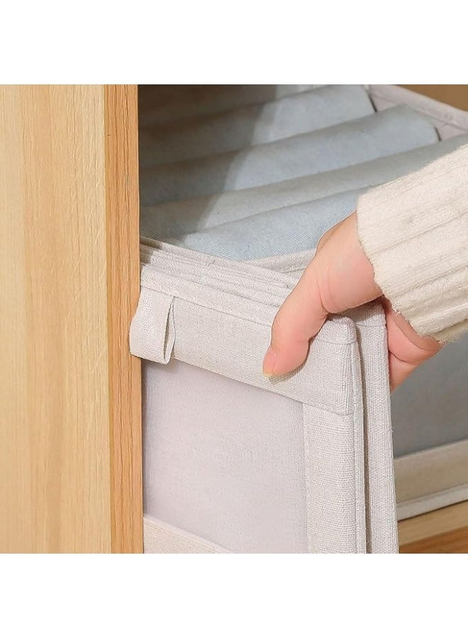 DUNISO 4 Pcs Wardrobe Clothes Organizer,Closet Organizers and Storage with Clear Window，Foldable Storage Closet Baskets，Moisture and Mold Prevention，Sturdy and Durable，for Organizing Clothing Jeans Toys Book Shelves Closet Wardrobe  - Image 3