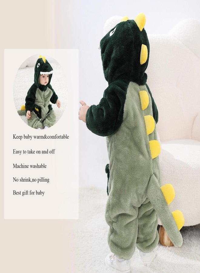 TONWHAR Infants & Toddlers Animal Costume for Halloween & Playwear - Dinosaur Tiger Hooded Romper Jumpsuit for Baby Boy Girl - Image 5