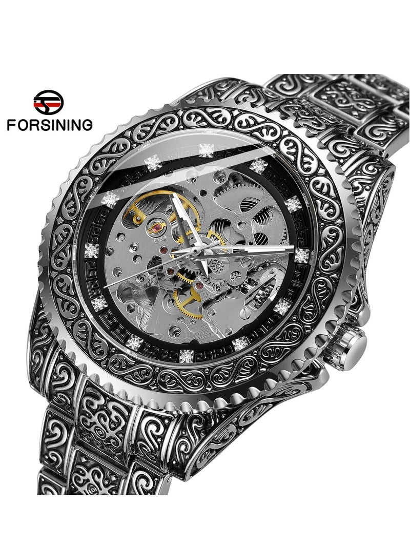FORSINING Men's Hollow Carved Watch Automatic Watch Men's Waterproof Watch 8213 - Image 5