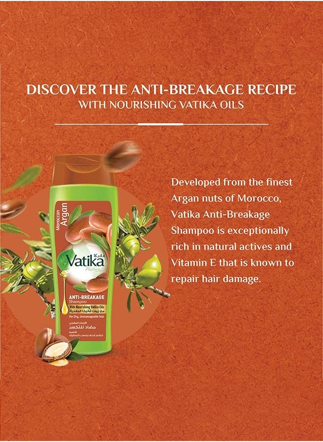 Vatika Naturals - Vatika Naturals Moroccan Argan | Anti-Breakage Shampoo | Moisture Soft Hair | For Dry, Unmanageable Hair - 200 ml - Image 1