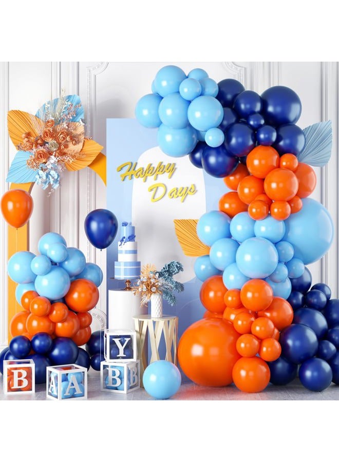 Isndare Outer Space Astronaut Balloon Garland Arch Kit Pearl Navy Blue Onyx Black Gray Gold Latex Balloons with Moon Foil Balloon Galaxy Starry Night to the Moon DIY Birthday Party Decoration Baby Shower - Image 1
