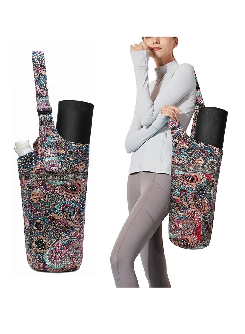 SOLARAE Yoga Mat Bag with Extra Large Pocket & Zipper Compartment - Adjustable Shoulder Strap for Optimal Comfort - Ideal for Carrying Yoga Mats & Accessories, Perfect for Fitness Enthusiasts on the Go - Image 1