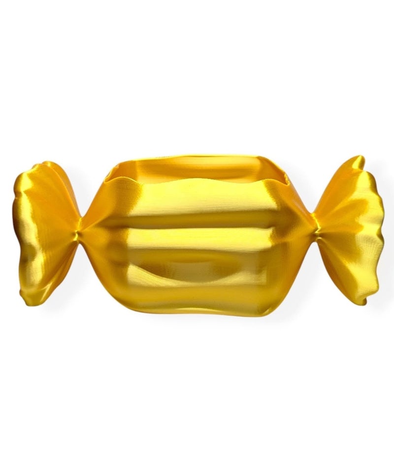 Candy Shaped Decorative Bowl – Shiny Gold Candy Box for Sweets & Chocolate, Elegant Table Centerpiece for Guests & Home Decor - Image 4