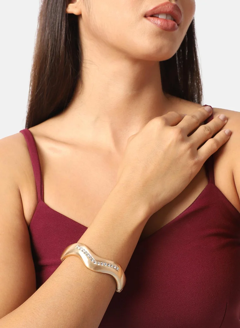 SOHI Embellished Swirl Artificial Bracelet Jewellery