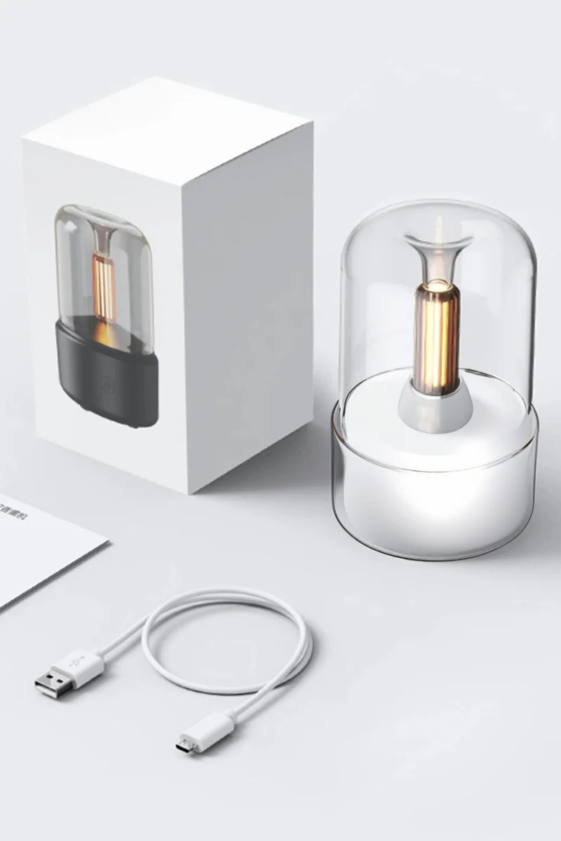موبي Cylinder Model LED Air Humidifier Decorative Steam Sprayer Steam Machine Humidifier