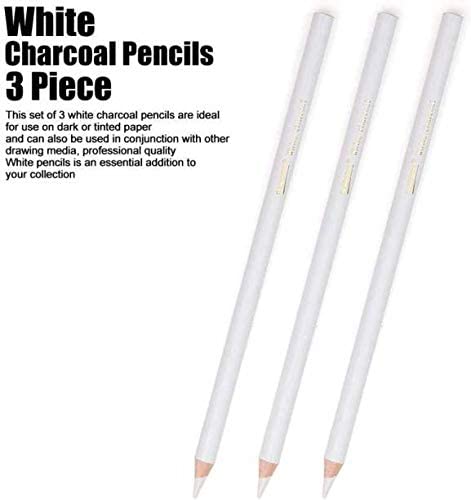 ikis ikis White Charcoal Pencil Set of 3 for Sketching, Drawing and Other Artistic Work  - Image 3