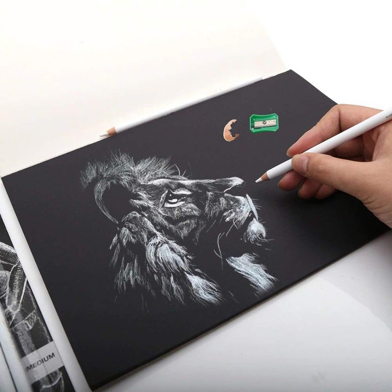 ikis ikis White Charcoal Pencil Set of 3 for Sketching, Drawing and Other Artistic Work  - Image 4