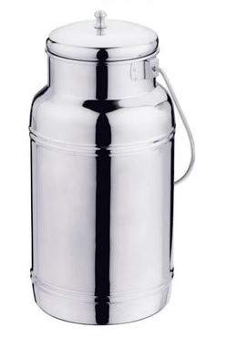 DiBha Stainless Steel Milk man can, Barni, Pot, dolchi with Lid, Color - Silver, Capacity - 2.5 liter (Size - H-25 L-12 B-12cm) - Image 5
