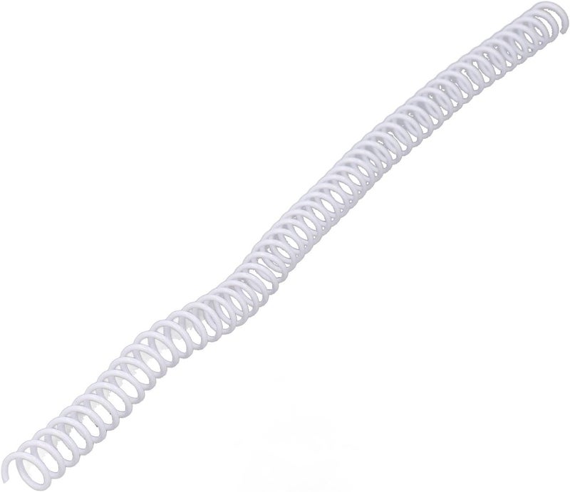 9.5mm Binding Coils 100 Pack, 75 Sheet Capacity, 4:1 Pitch, 48 Rings, Plastic Spiral Binding Coils for Binding Machines, Letter Size (White) - Image 3