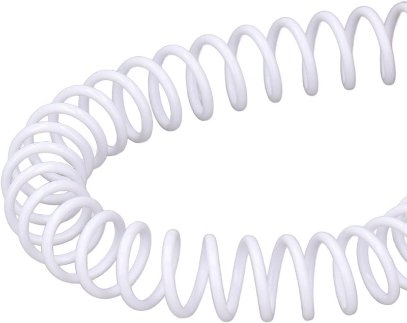 9.5mm Binding Coils 100 Pack, 75 Sheet Capacity, 4:1 Pitch, 48 Rings, Plastic Spiral Binding Coils for Binding Machines, Letter Size (White) - Image 2