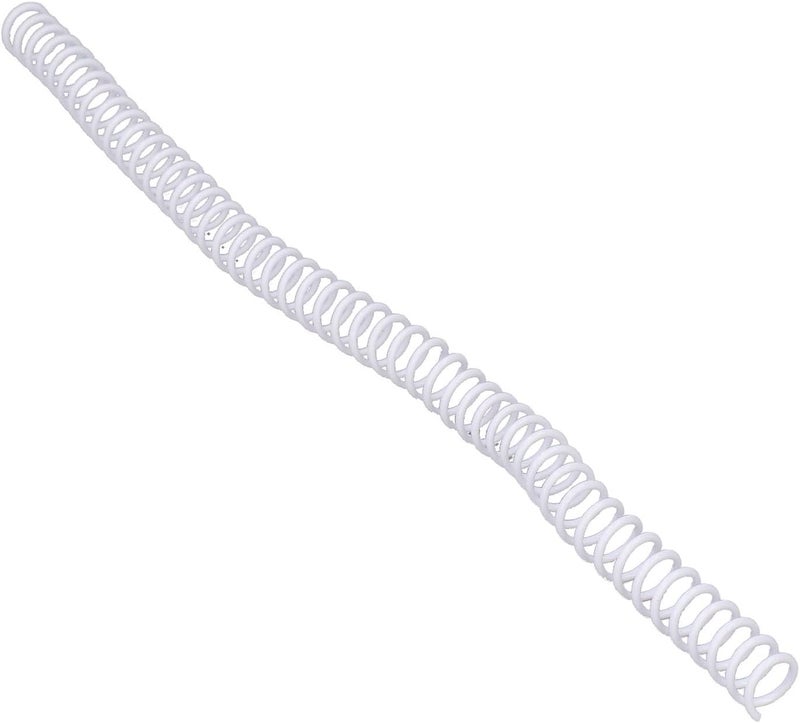 9.5mm Binding Coils 100 Pack, 75 Sheet Capacity, 4:1 Pitch, 48 Rings, Plastic Spiral Binding Coils for Binding Machines, Letter Size (White) - Image 4