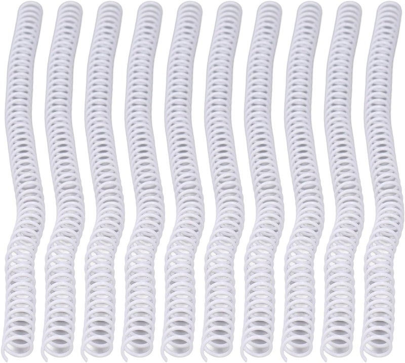 9.5mm Binding Coils 100 Pack, 75 Sheet Capacity, 4:1 Pitch, 48 Rings, Plastic Spiral Binding Coils for Binding Machines, Letter Size (White) - Image 5
