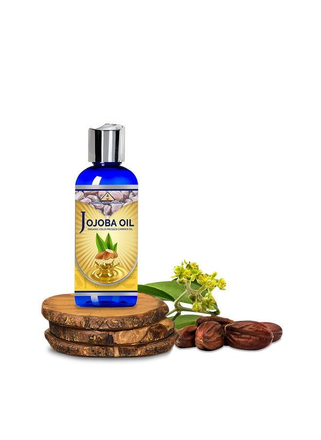 ancient health remedies - Organic Unrefined Cold Pressed Pure Jojoba Carrier Oil (4 Oz) Bulk Wholesale Beauty Hair Growth Moisturizing Diy Oil For Body Butter Skin Products & Skin Softening (India) - Image 1