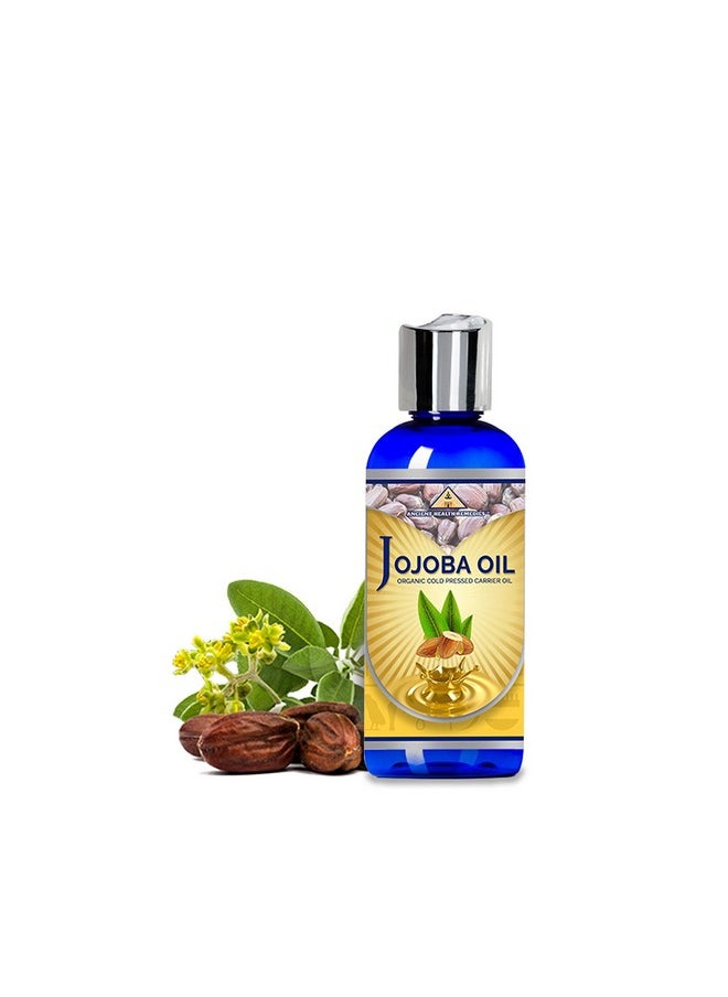 ancient health remedies - Organic Unrefined Cold Pressed Pure Jojoba Carrier Oil (4 Oz) Bulk Wholesale Beauty Hair Growth Moisturizing Diy Oil For Body Butter Skin Products & Skin Softening (India) - Image 1