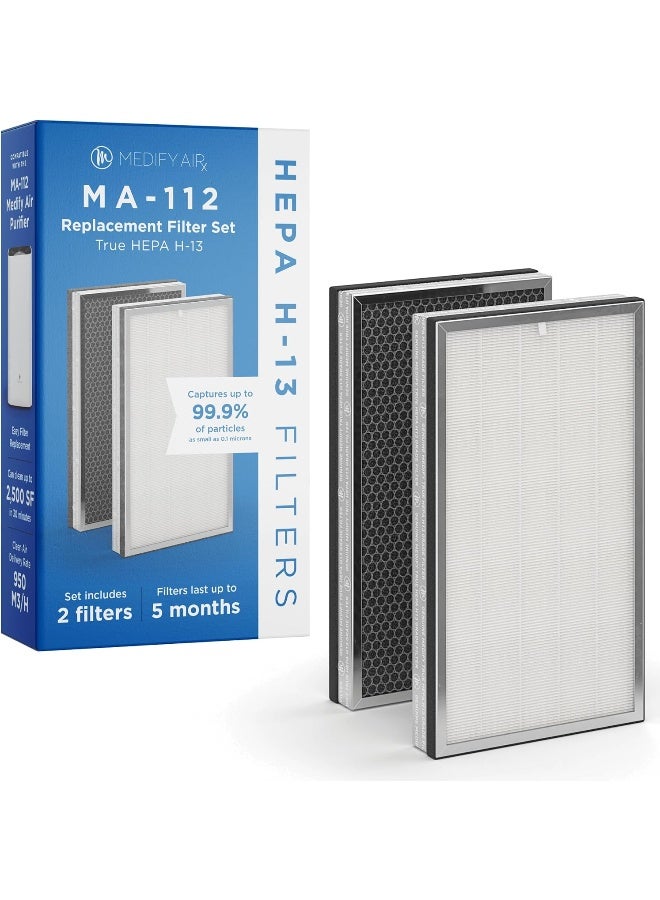 Medify Air Ma-112 Replacement Filter | 1 Set Of Filters | Medical Grade True Hepa H13 | Two Replacement Filters  - Image 3