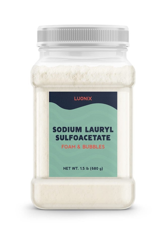 Luonix Sodium Lauryl Sulfoacetate (SLSA) 1.5 lb, Foam & Bubbles, Gentle on Skin - Image 1