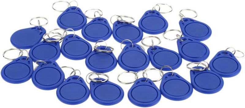 20pcs Writable Rewrite 125KHz RFID Keyfob Cards, Blue ABS Access Control Tags - Reusable Cloning, Proximity Access, Ideal for Security Systems and Door Entry - Image 1