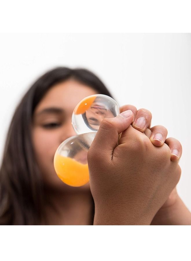 4Pcs Funky Egg Splat Ball Squishy Toys Stress Relief Eggs Yolk Balls Squishies Fun Toy for Children Anxiety Reducer Sensory Play Tension Relief for Adults Help for Autism ADHD - Image 3