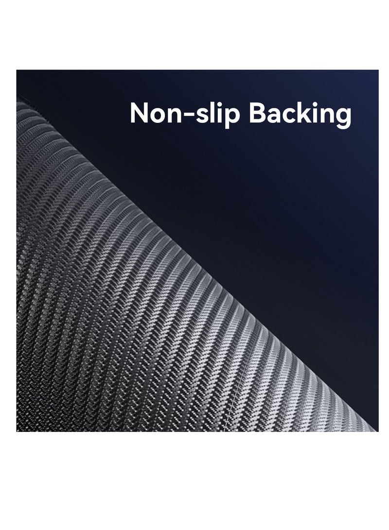 ECVV وسادة ماوس ألعاب ECVV XL - وسادة ماوس كبيرة 80 × 30 سم مع قاعدة مطاطية مضادة للانزلاق للوحة المفاتيح والفأرة، للمنزل والمكتب (أسود مع خط طبوغرافي أبيض) - Image 3