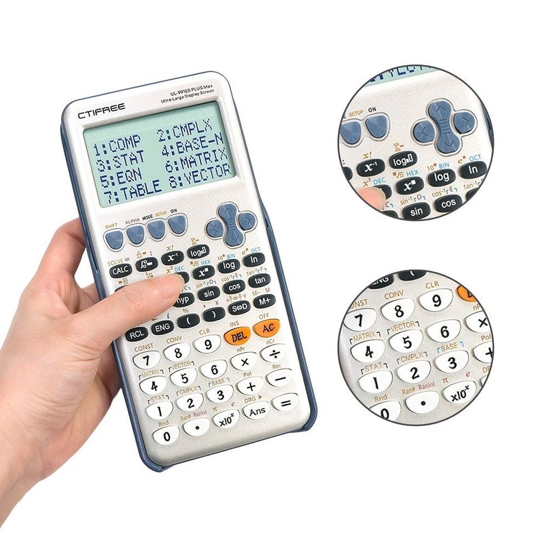 417 Multifunctional Scientific Calculator With Large Screen Black - Image 3