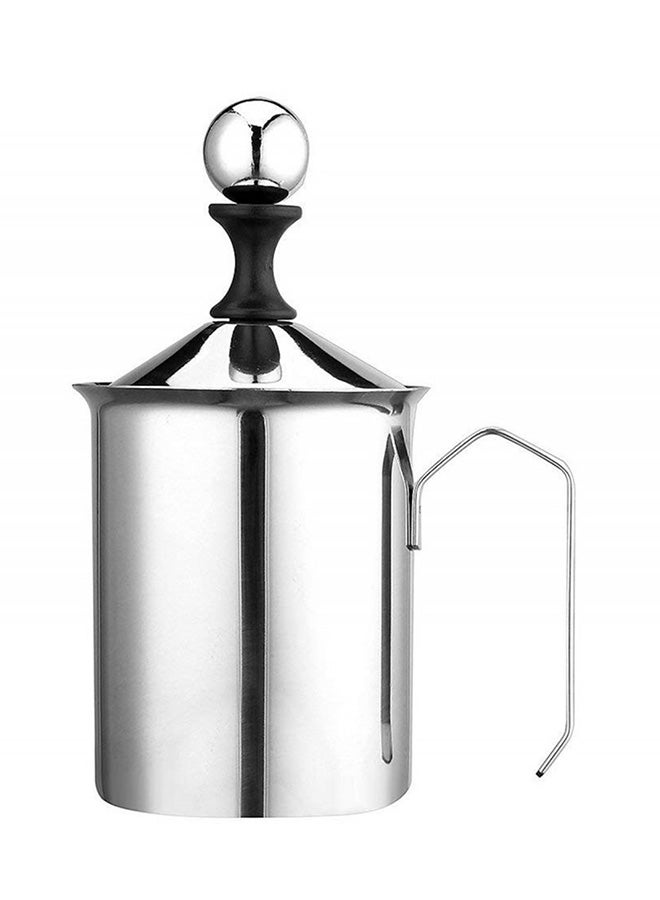 إسكدنيا ماكينة صنع رغوة حليب يدوية بلون فضي وبقياس 8×7×6 سم فضي 8 x 7 x 6سم - Image 1