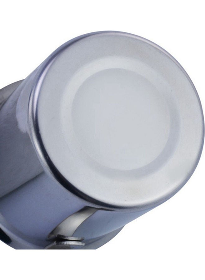 NIBEMINENT Milk Creamer Frother With Handle Lid Silver 400ml  - Image 5